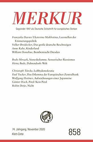 MERKUR Gegründet 1947 als Deutsche Zeitschrift für europäisches Denken - 2020-11