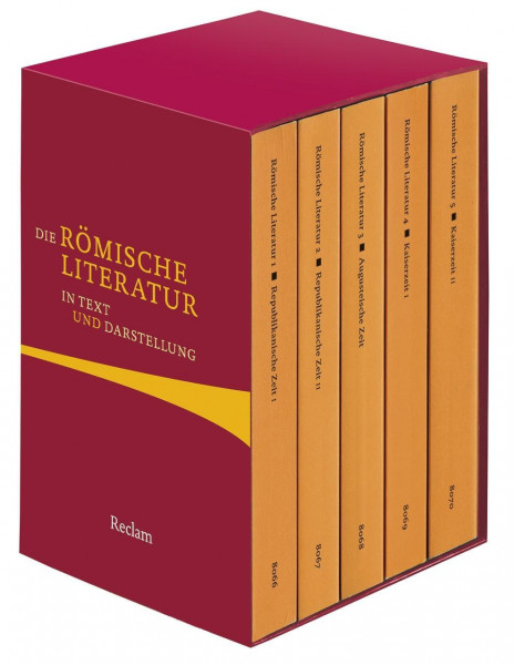 Die römische Literatur in Text und Darstellung. Fünf Bände in Kassette