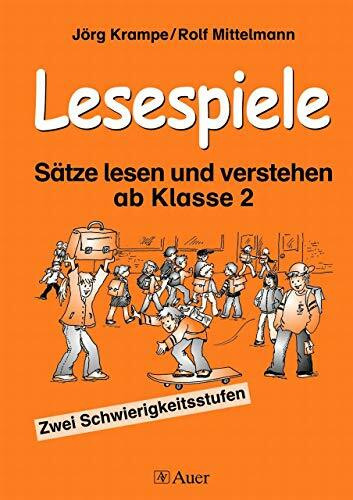 Lesespiele: Sätze lesen und verstehen ab Klasse 2, Zwei Schwierigkeitsstufen