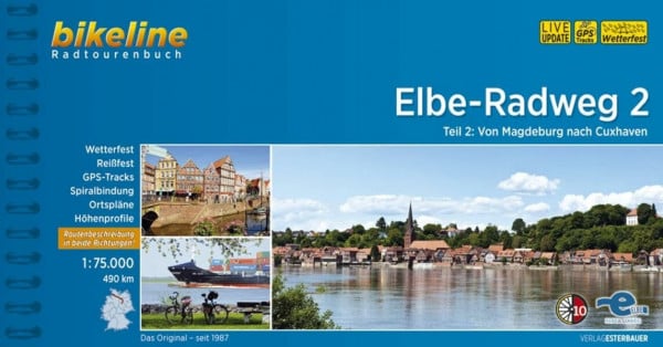 Bikeline Elbe-Radweg 2: Von Magdeburg nach Cuxhaven. Radtourenbuch, 500 km, 1 : 75 000, wetterfest/reißfest, GPS-Tracks Download