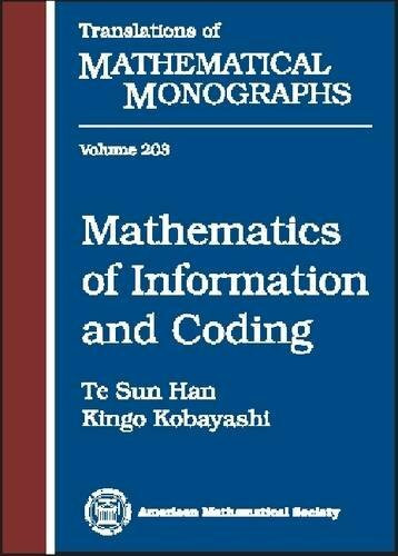 Mathematics of Information and Coding (Translations of Mathematical Monographs)