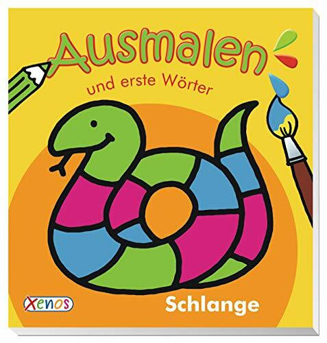 Ausmalen und erste Wörter: Schlange