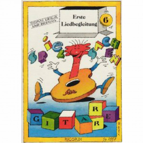 Erste Liedbegleitung. Gesang mit Gitarre.