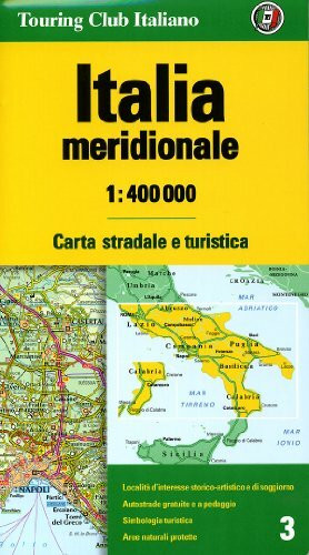 Süditalien. Italia Meridionale. Southern Italy. Italie du Sud. Italia meridional: Touristische Strassenkarte (Carte d'Italia 1:400.000)