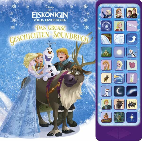 27-Button-Soundbuch - Disney Die Eiskönigin, Das große Geschichten-Soundbuch - Hardcover-Buch - 3 Geschichten und 27 spannende Geräusche zu dem Disney-Film