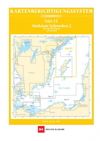 Berichtigung Sportbootkarten Satz 12: Ostküste Schweden 2 (Ausgabe 2022)