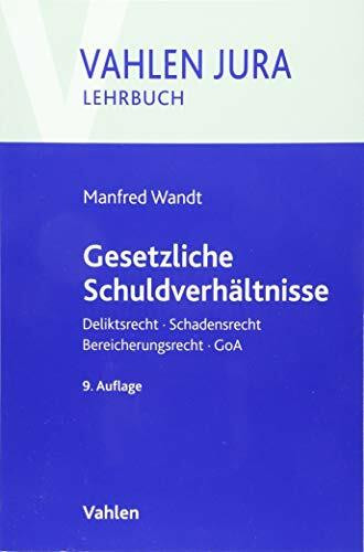 Gesetzliche Schuldverhältnisse: Deliktsrecht, Schadensrecht, Bereicherungsrecht, GoA