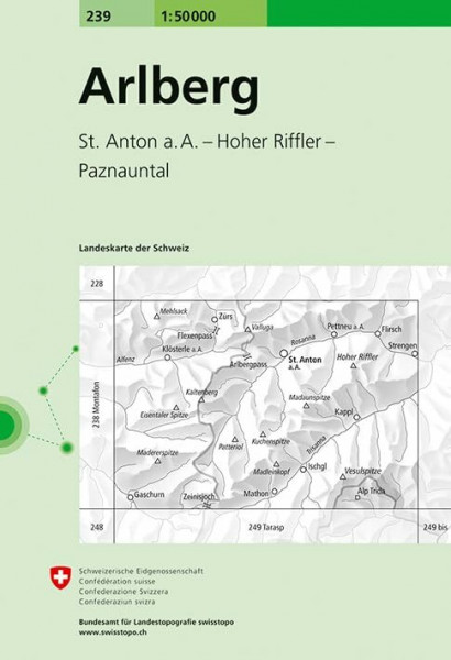 239 Arlberg: St. Anton a. A. - Hoher Riffler - Paznauntal (Landeskarte 1:50 000, Band 239)