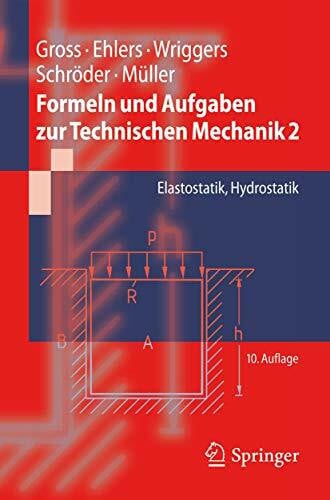 Formeln und Aufgaben zur Technischen Mechanik 2: Elastostatik, Hydrostatik (Springer-Lehrbuch)