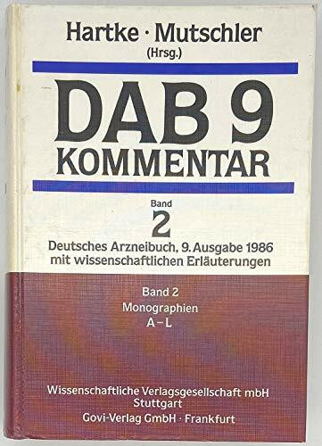 Deutsches Arzneibuch ( DAB 9) Monographien I. A - L. (Bd. 2)