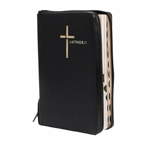 Luther21: Luther21 - Taschenausgabe - Lederfaserstoff schwarz - Goldschnitt - Griffregister - Reißverschluss