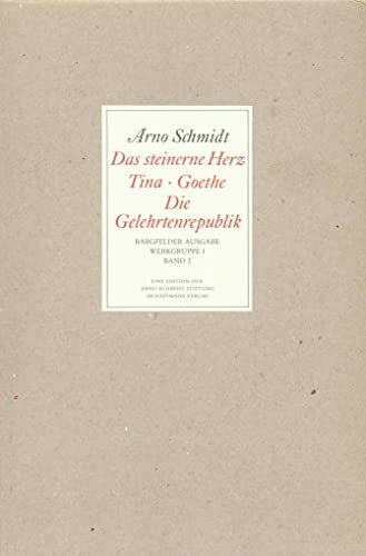 Werke, Bargfelder Ausgabe, Werkgr.1, 4 Bde. Ln, Bd.2, Das steinerne Herz, Tina, Goethe, Die Gelehrtenrepublik