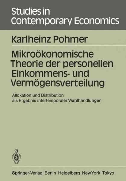 Mikroökonomische Theorie der personellen Einkommens- und Vermögensverteilung