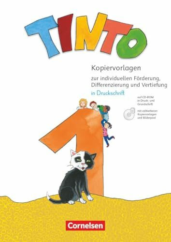 Tinto 1|NULL|Neubearbeitung 2018|1. Schuljahr|NULL|NULL|Kopiervorlagen mit CD-ROM|In Druckschrift (auf beiliegender CD-ROM auch in Grundschrift)