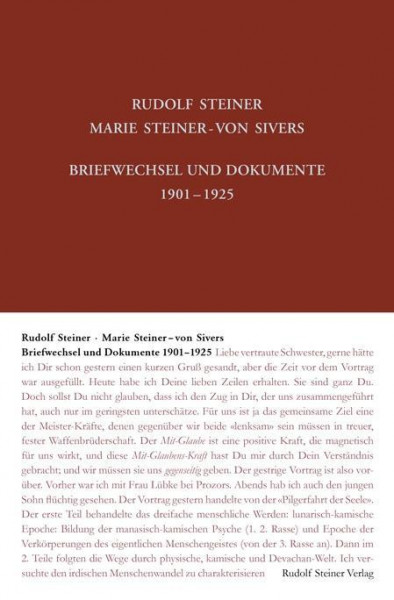 Briefwechsel und Dokumente 1901-1925: Rudolf Steiner - Marie Steiner-von Sivers