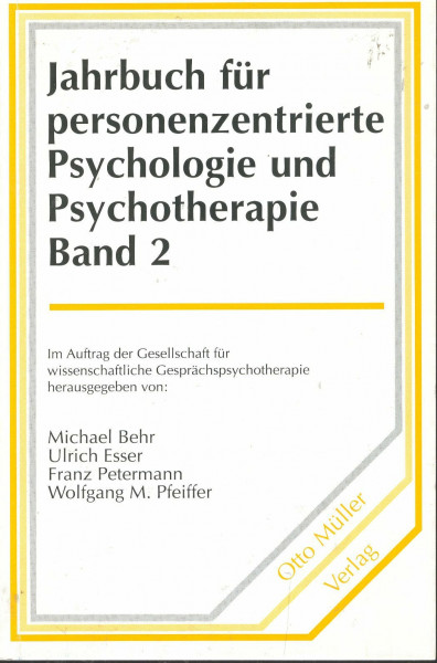 Jahrbuch für personenzentrierte Psycholgie und Psychotherapie Band 2