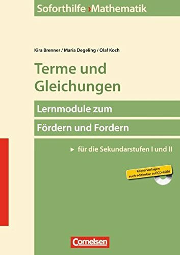 Soforthilfe - Mathematik / Terme und Gleichungen: Buch und Kopiervorlagen mit CD-ROM