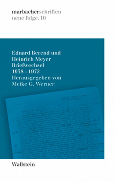 Briefwechsel 1938-1972 (DLAschriften/DLAwritings (ehemals: marbacher schriften. neue folgen))