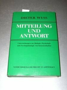 Wyss,Mitteilung u.Antwort fr.Prs.