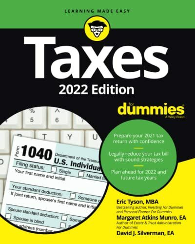 Taxes for Dummies 2022: 2022 Edition (For Dummies (Business & Personal Finance))