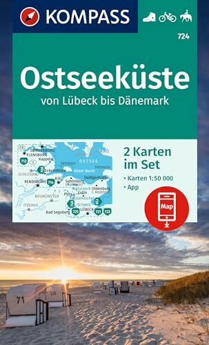 KOMPASS Wanderkarten-Set 724 Ostseeküste von Lübeck bis Dänemark (2 Karten) 1:50.000: inklusive Karte zur offline Verwendung in der KOMPASS-App.... KOMPASS Wanderkarten-Set 724 Ostseeküste von Lübeck bis Dänemark (2 Karten) 1:50.000: inklusive Karte zur offline Verwendung in der KOMPASS-App. Fahrradfahren. Reiten.
