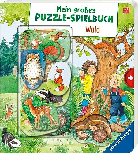 Mein großes Puzzle-Spielbuch: Wald - Kinderbuch ab 2 Jahren, mit 10 Puzzleteilen