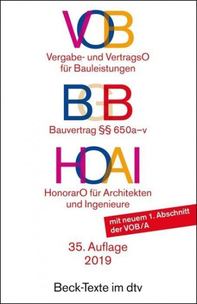 VOB / BGB Bauvertrag / HOAI