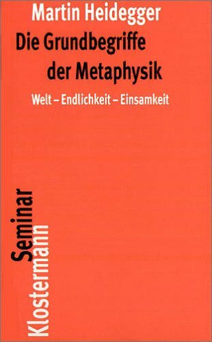 Die Grundbegriffe der Metaphysik. Welt - Endlichkeit - Einsamkeit (Klostermann RoteReihe)