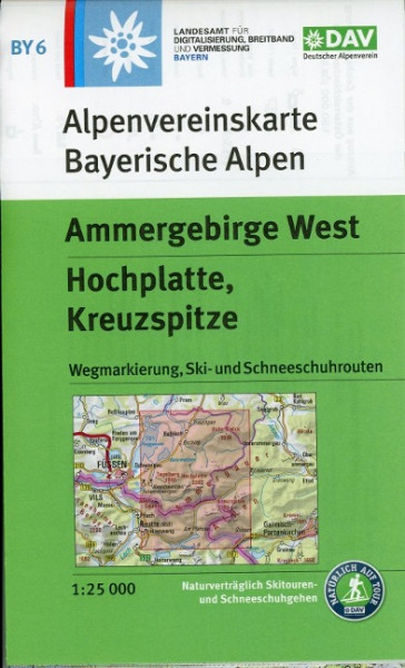 Ammergebirge West, Hochplatte, Kreuzspitz 1:25 000