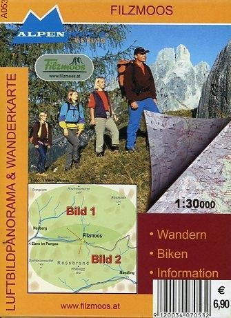 Filzmoos 1 : 30 000 Luftbildpanorama & Wanderkarte