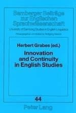 Innovation and Continuity in English Studies