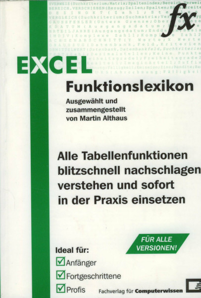 Das Excel-Funktionslexikon