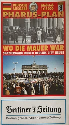 Pharus Plan Wo die Mauer war: Spaziergang durch Berlins City heute