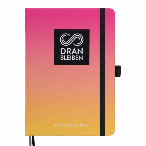 DRAN BLEIBEN Erfolgsjournal – für Ziele, Fokus, Selbstreflexion, Achtsamkeit & persönliche Entwicklung – DIN A5 (Startversion, Sunny Pink)