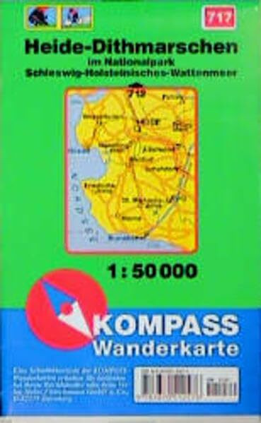 Kompass Karten, Heide, Dithmarschen: Mit Kurzführer und Radwegen. 1:50000 (KOMPASS Wanderkarte)