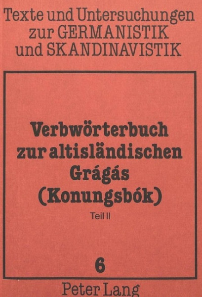 Verbwörterbuch zur altisländischen Gragas (Konungsbok)