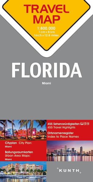 Reisekarte Florida 1:800.000