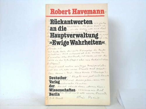 Rückantworten an die Hauptverwaltung "Ewige Wahrheiten"