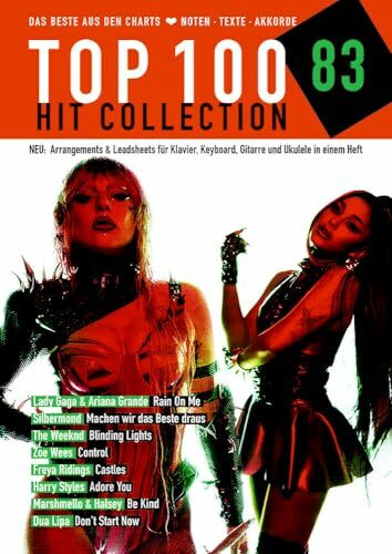 Top 100 Hit Collection 83: 8 Chart Hits: Rain On Me - Machen wir das Beste draus - Blinding Lights - Control - Castles - Adore you - Be Kind - Don't ... Keyboard / Gitarre / Ukulele. (Music Factory)