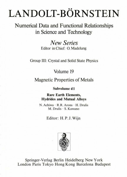 Rare Earth Elements, Hydrides and Mutual Alloys (Condensed Matter)