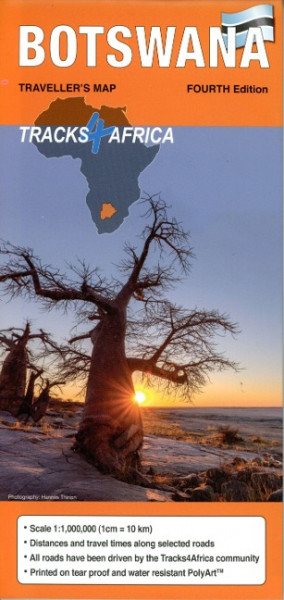 Botswana GPS-Tracks Karte 1 : 1 000 000