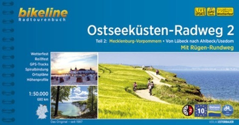 Bikeline Radtourenbuch Ostseeküsten-Radweg 2: Lübeck - Ahlbeck mit Rügen