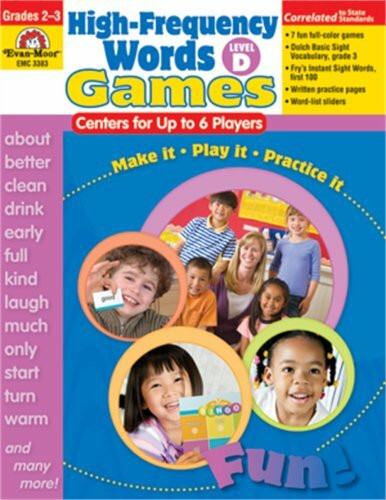 High-Frequency Words Center Games, Level D: Centuers for Up to 6 Players, Grades 2-3