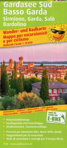 Gardasee Süd, Basso Garda, Sirmione, Garda, Salò, Bardolino 1: 35 000