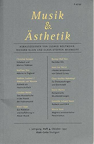 Musik & Ästhetik. 1. Jg., Heft 4, Oktober 1997.
