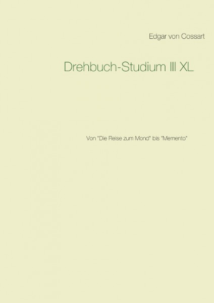 Drehbuch-Studium III XL