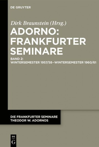 Adorno: Frankfurter Seminare