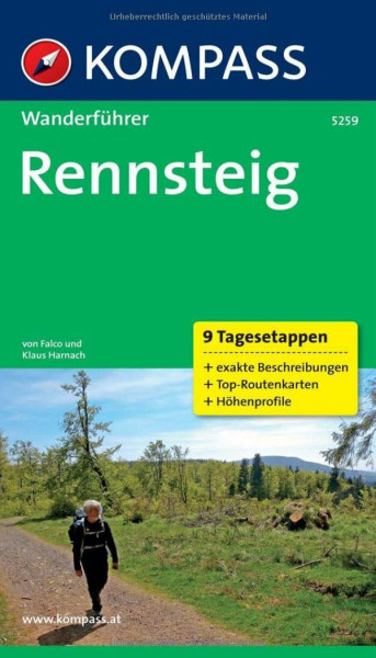 Rennsteig: Wanderführer mit Tourenkarten und Höhenprofilen (KOMPASS Wanderführer, Band 5259)