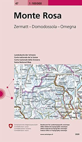 47 Monte Rosa: Zermatt - Domodossola - Omegna (Landeskarte 1:100 000, Band 47)
