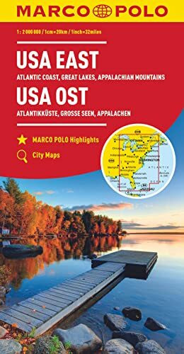 MARCO POLO Kontinentalkarte USA Ost 1:2 Mio.: Große Seen, Appalachen, Atlantikküste, Florida